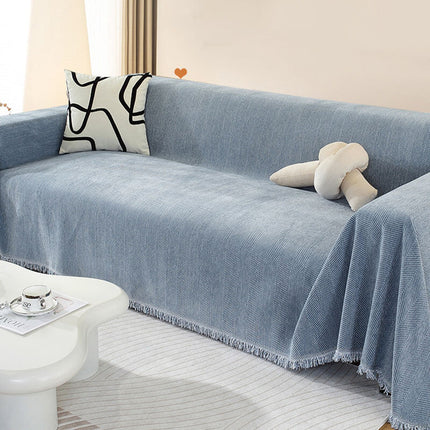 Herringbone Tassel | Soft Sofa Cover | Anti-Scratch Pet Friendly | Elegant Home Decor | Easy to Setup | Machine Washable | Luxurious Blanket Couch Protector | Versatile Style