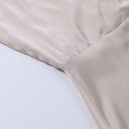 VISCONTE | Midi Dress with Spaghetti Straps | Backless Wrap Style | Curve-Enhancing Draped Design | Elegant Slit