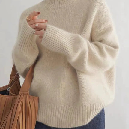 Classic Women's Cozy Turtleneck | Natural Warmth | Soft & Comfortable | Timeless Design | Runs Small, Size Up