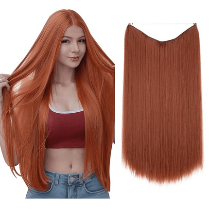 Invisible Wire Hair Extensions | Wavy & Straight Styles | Quick & Secure Application | Lightweight Comfort | Adjustable Wire for Custom Fit | No Clips & Hair-Friendly | Perfect for Effortless Length & Volume