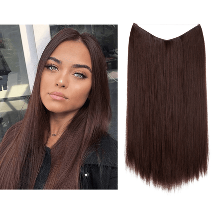 Invisible Wire Hair Extensions | Wavy & Straight Styles | Quick & Secure Application | Lightweight Comfort | Adjustable Wire for Custom Fit | No Clips & Hair-Friendly | Perfect for Effortless Length & Volume