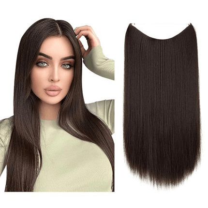 Invisible Wire Hair Extensions | Wavy & Straight Styles | Quick & Secure Application | Lightweight Comfort | Adjustable Wire for Custom Fit | No Clips & Hair-Friendly | Perfect for Effortless Length & Volume