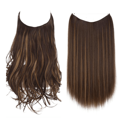 Invisible Wire Hair Extensions | Wavy & Straight Styles | Quick & Secure Application | Lightweight Comfort | Adjustable Wire for Custom Fit | No Clips & Hair-Friendly | Perfect for Effortless Length & Volume