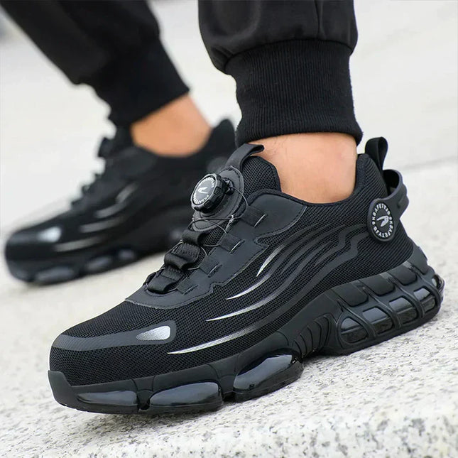 Smith Nelson Steel Toe Work Shoes | Black | Anti-Slip & Waterproof | EN ISO 20345 Certified | Comfortable Breathable Design | Essential Safety Footwear | Durable Protection | Men's Sizes Available
