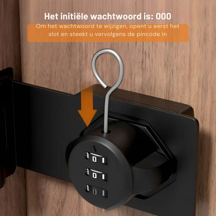 Heavy-Duty Zinc Alloy Keyless Mechanical Lock | Customizable Code | Secure Cabinets | Black Silver