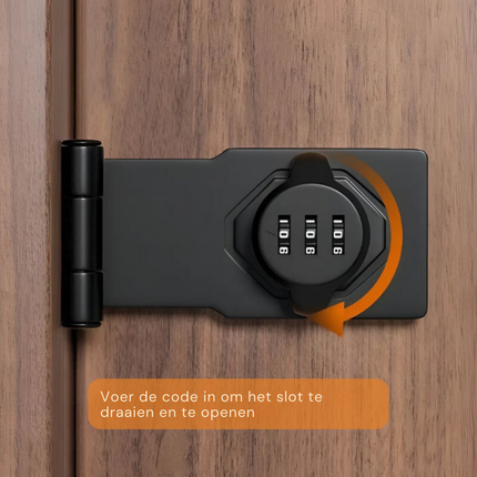 Heavy-Duty Zinc Alloy Keyless Mechanical Lock | Customizable Code | Secure Cabinets | Black Silver