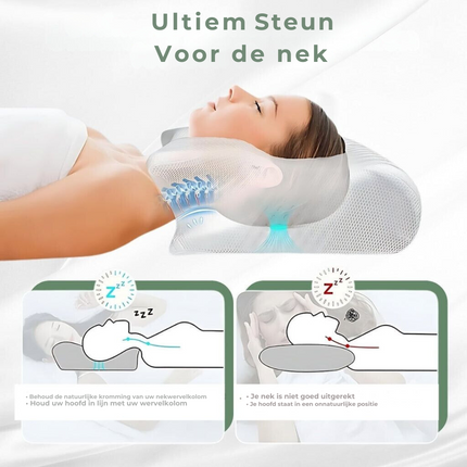 Memory Foam Sleep Pillow | Ergonomic Neck & Spine Support | Pain Relief | Hypoallergenic Cover | Ideal for Back, Side & Stomach Sleepers | Promotes Deep, Restful Sleep