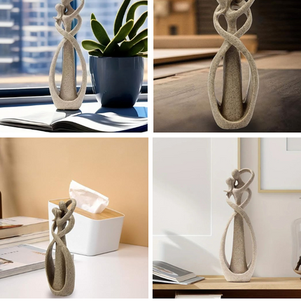 Eternal Embrace Sculpture | Abstract Art | Symbol of Timeless Love | Elegant Home Decor | Thoughtful Gift for Art Lovers