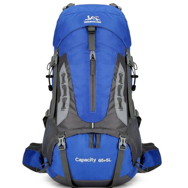 PeakPioneer 60L Rugged Expedition Pack | Rain Cover & Ergonomic Support | Multiple Compartments | Travel & Adventure Essential