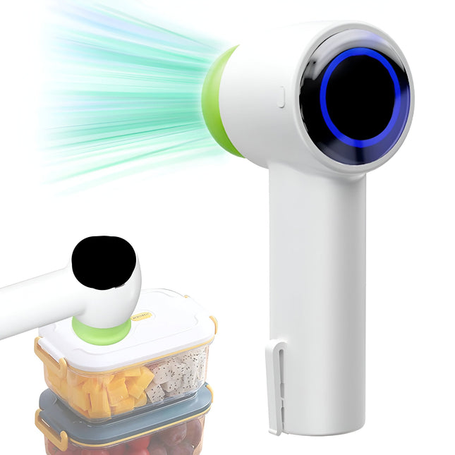 Portable Food Vacuum Sealer | Handheld Design | USB Rechargeable | Prolong Freshness | Protects Against Humidity | Prevents Freezer Burn | ABS Plastic & Silicone | Compact for Travel | Strong Suction Power