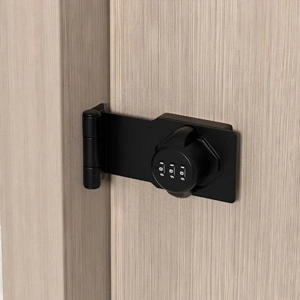 Heavy-Duty Zinc Alloy Keyless Mechanical Lock | Customizable Code | Secure Cabinets | Black Silver