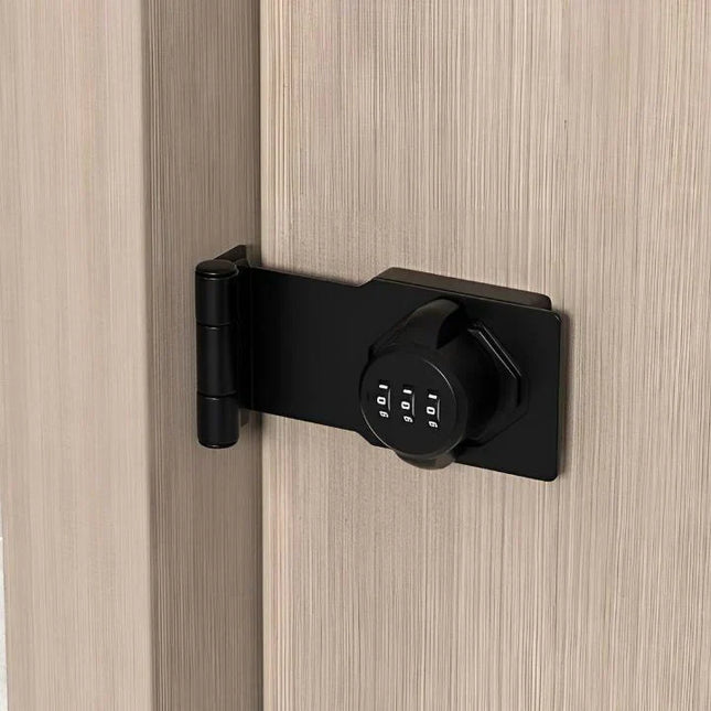Heavy-Duty Zinc Alloy Keyless Mechanical Lock | Customizable Code | Secure Cabinets | Black Silver