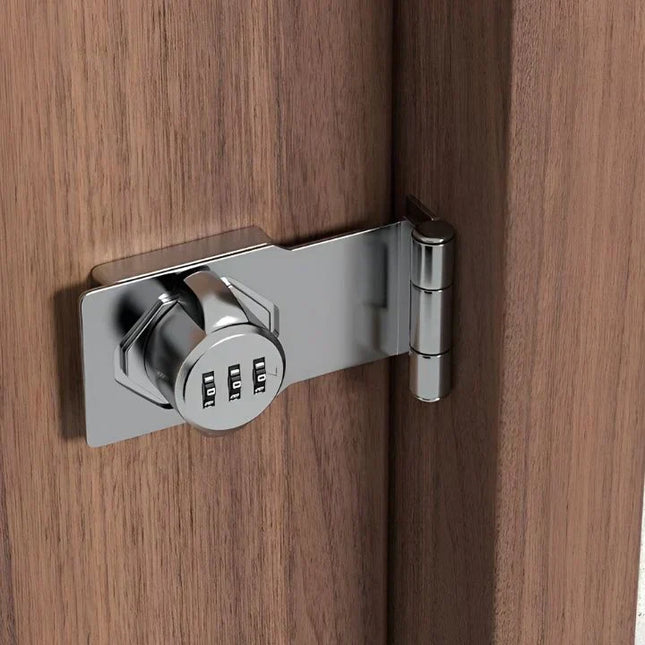 Heavy-Duty Zinc Alloy Keyless Mechanical Lock | Customizable Code | Secure Cabinets | Black Silver