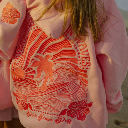 Van Hallen Ladies' Casual Summer Hoodie | Printed Back | Light Cotton | Pink, Blue, Cream Options | Sizes S-4XL | Ultimate Comfort