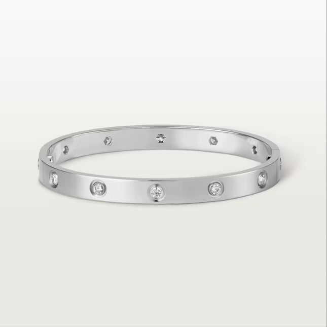 Sterling Silver Bracelet | Diamond Accents | Parisian Elegance | Refined Luxury | Subtle Sparkle