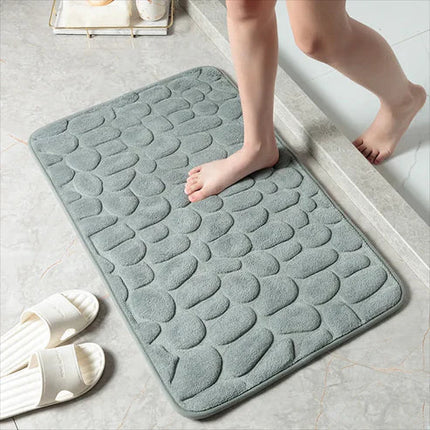 Plush Memory Foam Mat | Rapid Water Absorption | Non-Slip Backing | Cozy Microfiber Flannel | Easy Care Machine Washable | Soft and Safe for Bathroom Use | Versatile Home Accessory