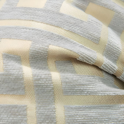 Geometric Jacquard Cushion Cover | Luxury Chenille & Velvet | Dual-Sided Design | 45x45cm | Hidden Zipper | Machine Washable | Standard Fit | Home Decor | No Inserts