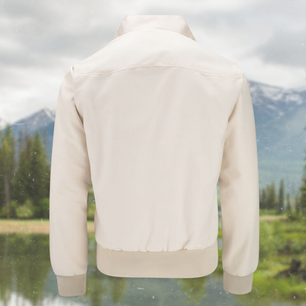 Ryder Men's Harrington Jacket | Tailored Stitching | Ribbed Cuffs & Hem | Premium Fabric | Multi-layered Lining | Folded Collar | Versatile Style | Formal & Casual Wear