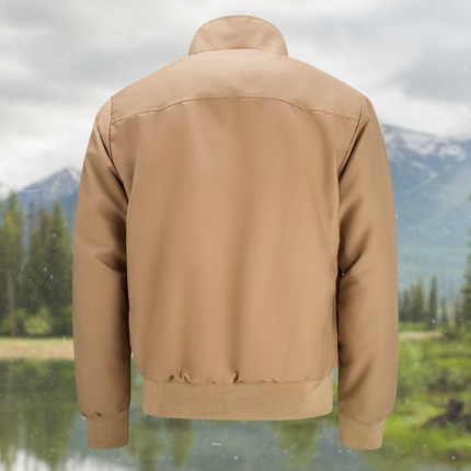 Ryder Men's Harrington Jacket | Tailored Stitching | Ribbed Cuffs & Hem | Premium Fabric | Multi-layered Lining | Folded Collar | Versatile Style | Formal & Casual Wear