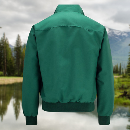 Ryder Men's Harrington Jacket | Tailored Stitching | Ribbed Cuffs & Hem | Premium Fabric | Multi-layered Lining | Folded Collar | Versatile Style | Formal & Casual Wear