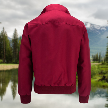Ryder Men's Harrington Jacket | Tailored Stitching | Ribbed Cuffs & Hem | Premium Fabric | Multi-layered Lining | Folded Collar | Versatile Style | Formal & Casual Wear