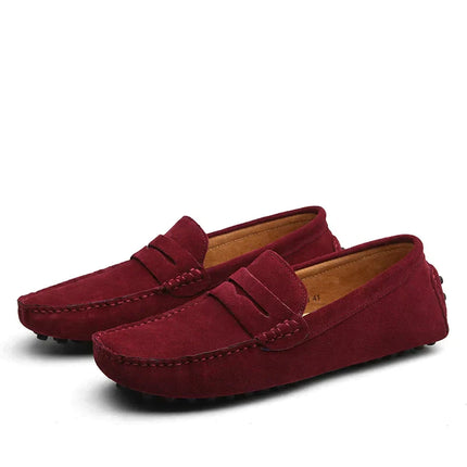 HUGO | Men's Italian Style Suede Loafers | Chic & Versatile Footwear for Casual Outings | Soft Lining & Cushioned Insoles for Comfort
