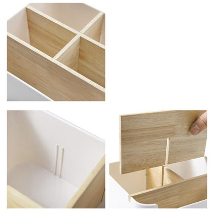 Neutral Color Durable Desk Organizer | Compact 18x9.5x14.3cm | Workspace Declutter | Multi-Purpose Use for Office, Lounge, or Vanity | Keep Essentials Organized