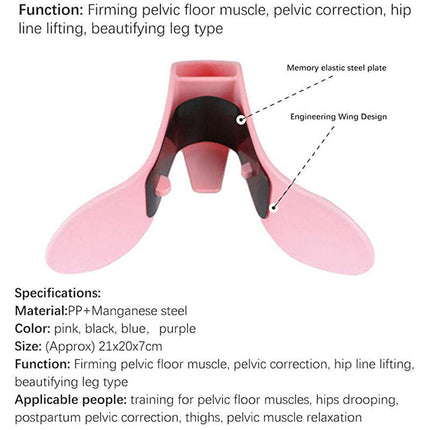 Pelvic Muscle Trainer | Fix Incontinence | Aligns Pelvic Muscles | Adjustable Tension | Compact | Easy To Use | Slim Down Hips, Thighs, Butt | Post-pregnancy Recovery | Home Workout | Health Care Device
