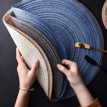 6 Piece Set | Linen Placemats and Coasters | Table Protection | Multi-Color Options | Dining Table Accessories | 14" Placemats & 7" Coasters | Easy Care Fabric