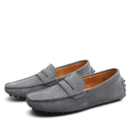HUGO | Men's Italian Style Suede Loafers | Chic & Versatile Footwear for Casual Outings | Soft Lining & Cushioned Insoles for Comfort