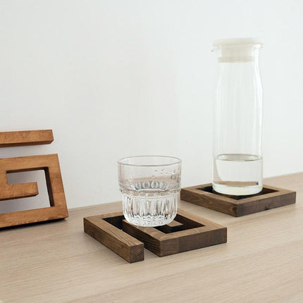 Pine Wood Interlocking Trivet Set | 15.5 x 15.8 cm | Heat Resistant Kitchen Accessory | Set of 2