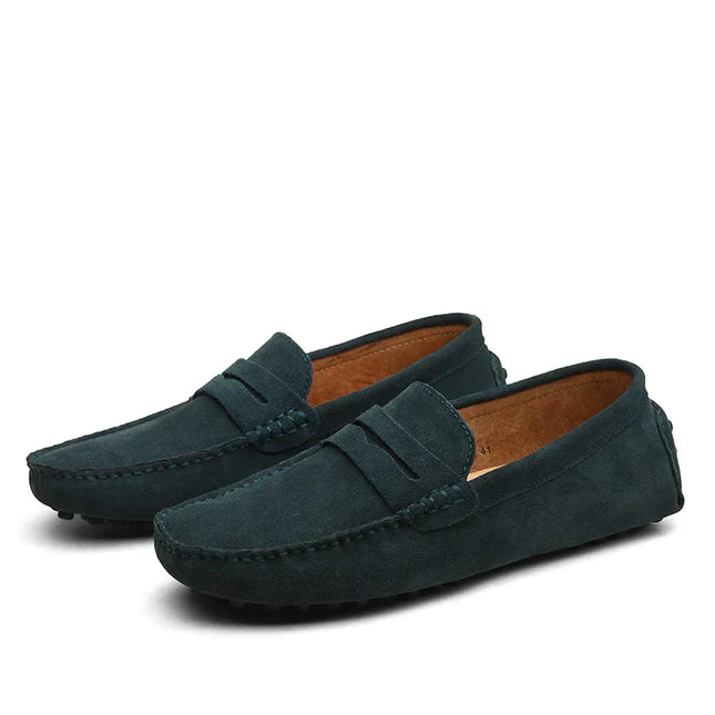 HUGO | Men's Italian Style Suede Loafers | Chic & Versatile Footwear for Casual Outings | Soft Lining & Cushioned Insoles for Comfort