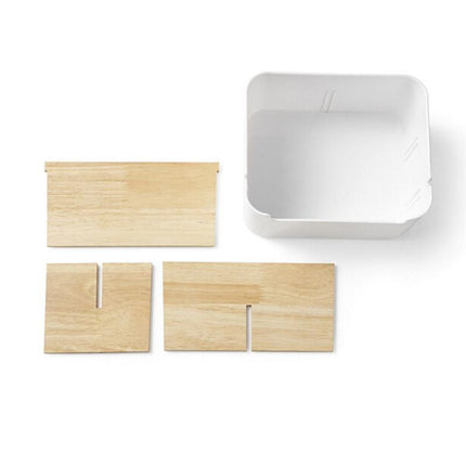Neutral Color Durable Desk Organizer | Compact 18x9.5x14.3cm | Workspace Declutter | Multi-Purpose Use for Office, Lounge, or Vanity | Keep Essentials Organized
