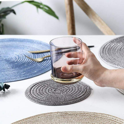 6 Piece Set | Linen Placemats and Coasters | Table Protection | Multi-Color Options | Dining Table Accessories | 14" Placemats & 7" Coasters | Easy Care Fabric