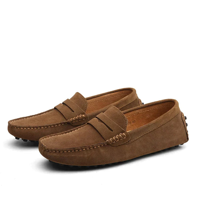 HUGO | Men's Italian Style Suede Loafers | Chic & Versatile Footwear for Casual Outings | Soft Lining & Cushioned Insoles for Comfort