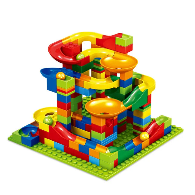 Interactive Marble Racer Kit | STEM Learning | Creative Build & Race Set for Kids | 168 Pieces | Educational Toy for Ages 3+ | Develop Motor Skills & Imagination | ABS Plastic | Blocks, Funnels & Slides