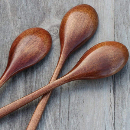Nanmu Wood Soup Spoons | 6-Piece Set | Durable | 9.25 Inch Length | Handcrafted | Sleek Modern Design | Perfect for Soups & Stews | Easy to Clean | Long-Lasting Quality | Kitchen & Dining Essential