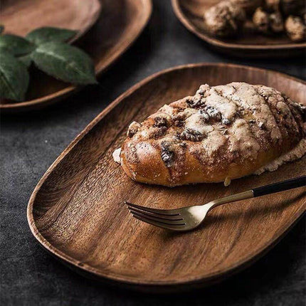 Acacia Wood Elegant Serving Platters | Rustic Durable Tableware | Indoor Dining & Outdoor Adventures | Lightweight Picnic Essential | Scratch & Water Resistant | Perfect Gift Idea | Unique Natural Finish