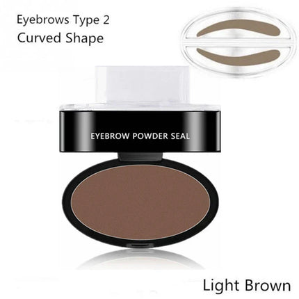Adjustable Waterproof Eyebrow Stamp Kit | Natural Finish | Fast Application | Includes Pigmented Powder & Brush | Ideal for Thinning Brows | Long-Lasting Formula | Easy Shape Definition