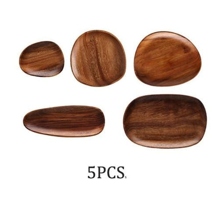 Acacia Wood Elegant Serving Platters | Rustic Durable Tableware | Indoor Dining & Outdoor Adventures | Lightweight Picnic Essential | Scratch & Water Resistant | Perfect Gift Idea | Unique Natural Finish