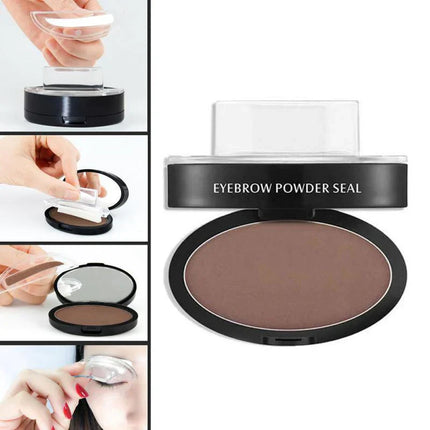Adjustable Waterproof Eyebrow Stamp Kit | Natural Finish | Fast Application | Includes Pigmented Powder & Brush | Ideal for Thinning Brows | Long-Lasting Formula | Easy Shape Definition