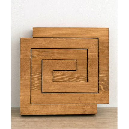 Pine Wood Interlocking Trivet Set | 15.5 x 15.8 cm | Heat Resistant Kitchen Accessory | Set of 2
