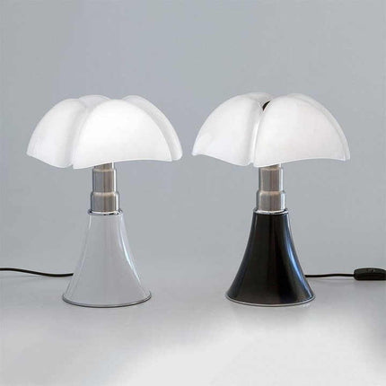 Retro Style Flower Lamp | Black Base | White Acrylic Shade | LED 10W Philips | Touch Switch | Bedside or Desk Light | 1.8M Cable | 1.85KG | Modern Mood Lighting | Energy-Efficient Design