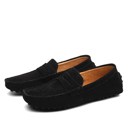 HUGO | Men's Italian Style Suede Loafers | Chic & Versatile Footwear for Casual Outings | Soft Lining & Cushioned Insoles for Comfort