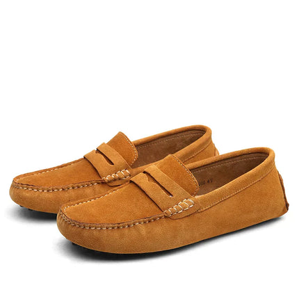 HUGO | Men's Italian Style Suede Loafers | Chic & Versatile Footwear for Casual Outings | Soft Lining & Cushioned Insoles for Comfort