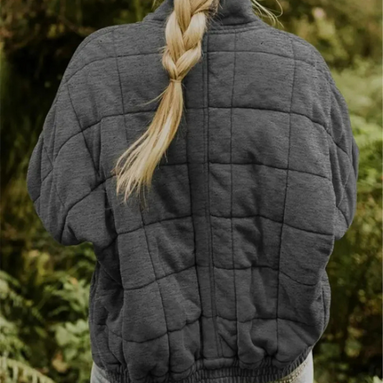 Helene Women's Oversized Transition Jacket | Thickened Polyester Coat | S-2XL | Dark Grey, Black, Blue, Pink