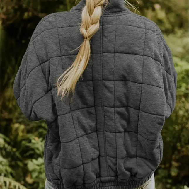 Helene Women's Oversized Transition Jacket | Thickened Polyester Coat | S-2XL | Dark Grey, Black, Blue, Pink