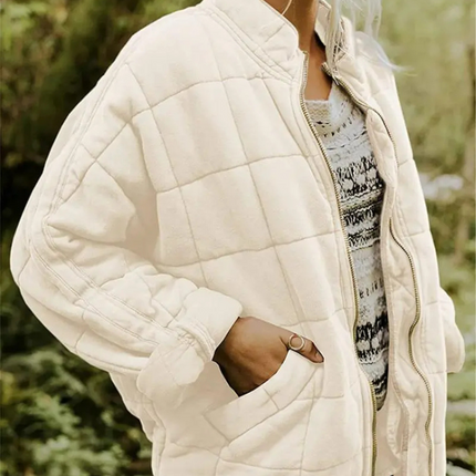 Helene Women's Oversized Transition Jacket | Thickened Polyester Coat | S-2XL | Dark Grey, Black, Blue, Pink