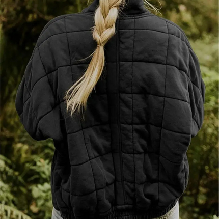 Helene Women's Oversized Transition Jacket | Thickened Polyester Coat | S-2XL | Dark Grey, Black, Blue, Pink