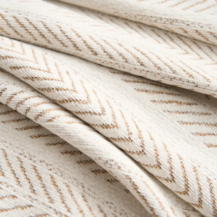 Herringbone Chenille Sofa Cover | Tassel Detail | Pet-Friendly Non-Slip | Soft Microfibre Blend | Fits Armchairs, Loveseats, 3- & 4-Seaters, Sectional Sofas | Durable & Washable | Furniture Protector